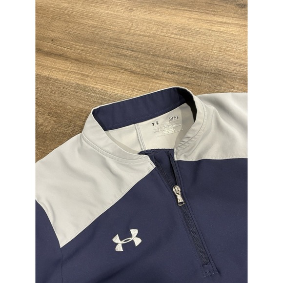 Under Armour 1/4 zip‎ baseball Blade Collar pullover shirt jacket Size Small - Picture 1 of 7